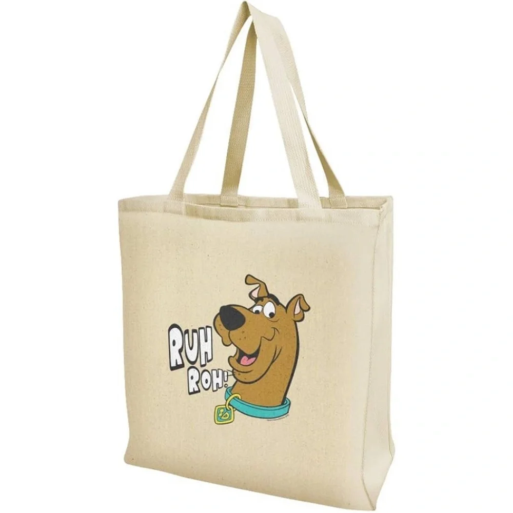 Scooby-Doo Ruh Roh Grocery Travel Reusable Canvas All-Purpose Tote Bag New